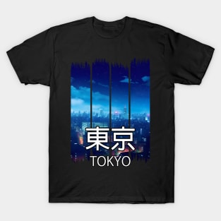 Tokyo City Sykline at Night Landscape – Anime Shirt T-Shirt